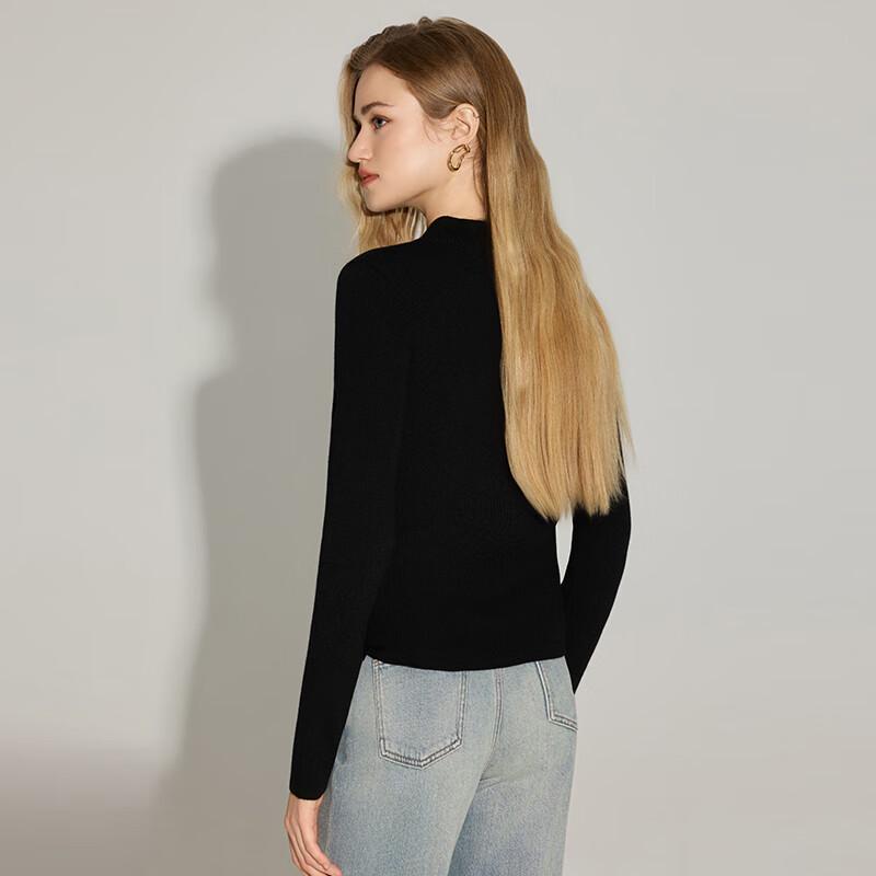 Shetu Women's Roll-Neck Wool Blend Knit Sweater