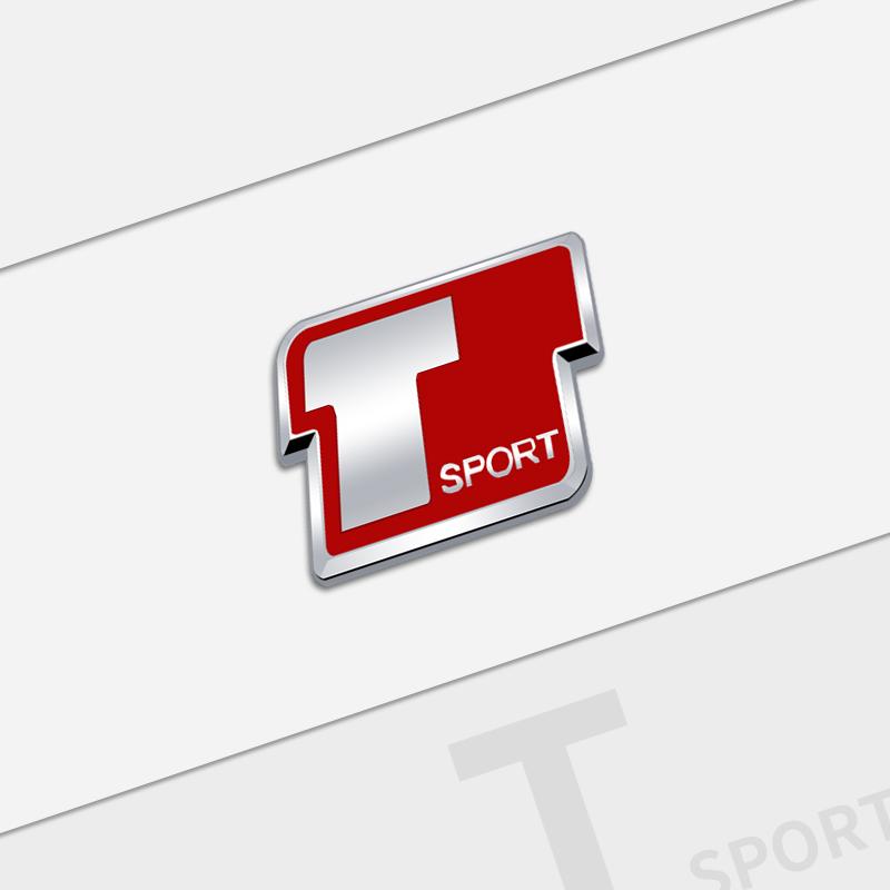 Auto Metal T Sport Logo 3D Badge Lettering Decals Trunk Sticker For Toyota Camry Highlander RAV4 Yaris Corolla Hilux Car Styling