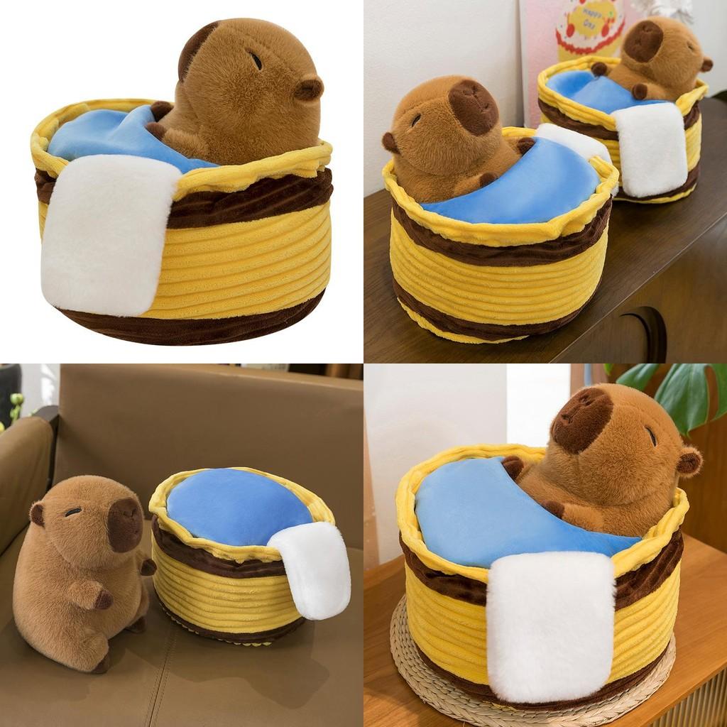 Shower Capybara Water Animal Plush Toy Stuffed Doll For Kids Gift Decor