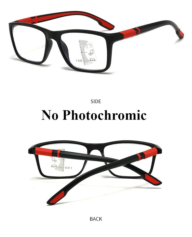 

Фотохромные мультифокальные очки для чтения Спортивные противоскользящие очки для пожилых Защита глаз от синего света Бифокальные 1 красный