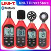 Anemometro UNI-T UT363/BT Luxmetro UNI-T UT383/BT Fonometro UNI-T UT353/BT Termoigrometro UNI-T UT333/BT