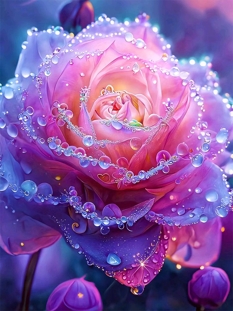 

Розовая роза Алмазная картина 5DDIY Ювелирные изделия Вышивка крестом Вышитая цветочная картина Мозаика Фэнтези Новый 2024 Украшение для дома Подарок Full Round 40x50CM