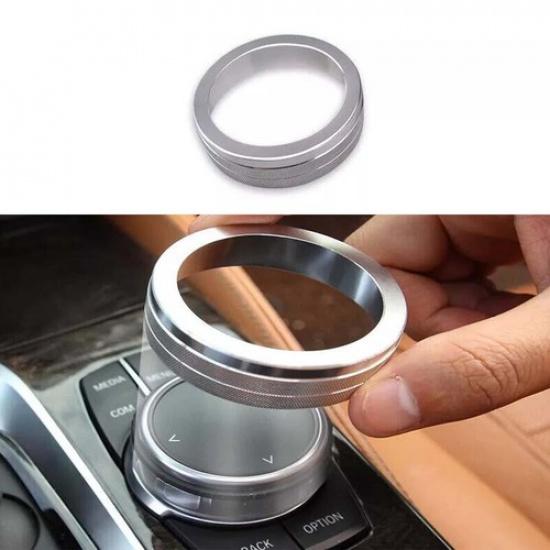 Middle Console Silver Aluminum 2018-22 Multimedia Button Switch For BMW 5 Series