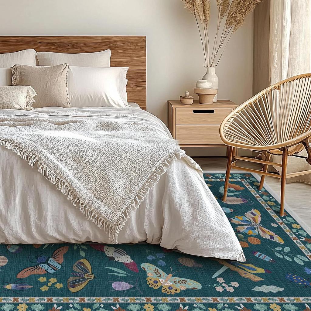 Retro Carpet, Foyer Carpet, Living Room and Bedroom Floor Mat, Home Decoration