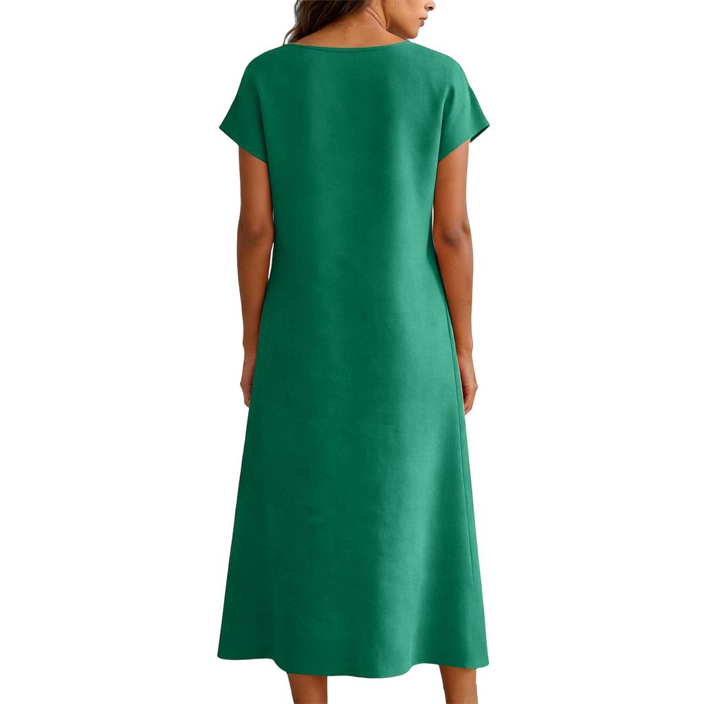 Damen Freizeit- und Mode-Farbenkleid