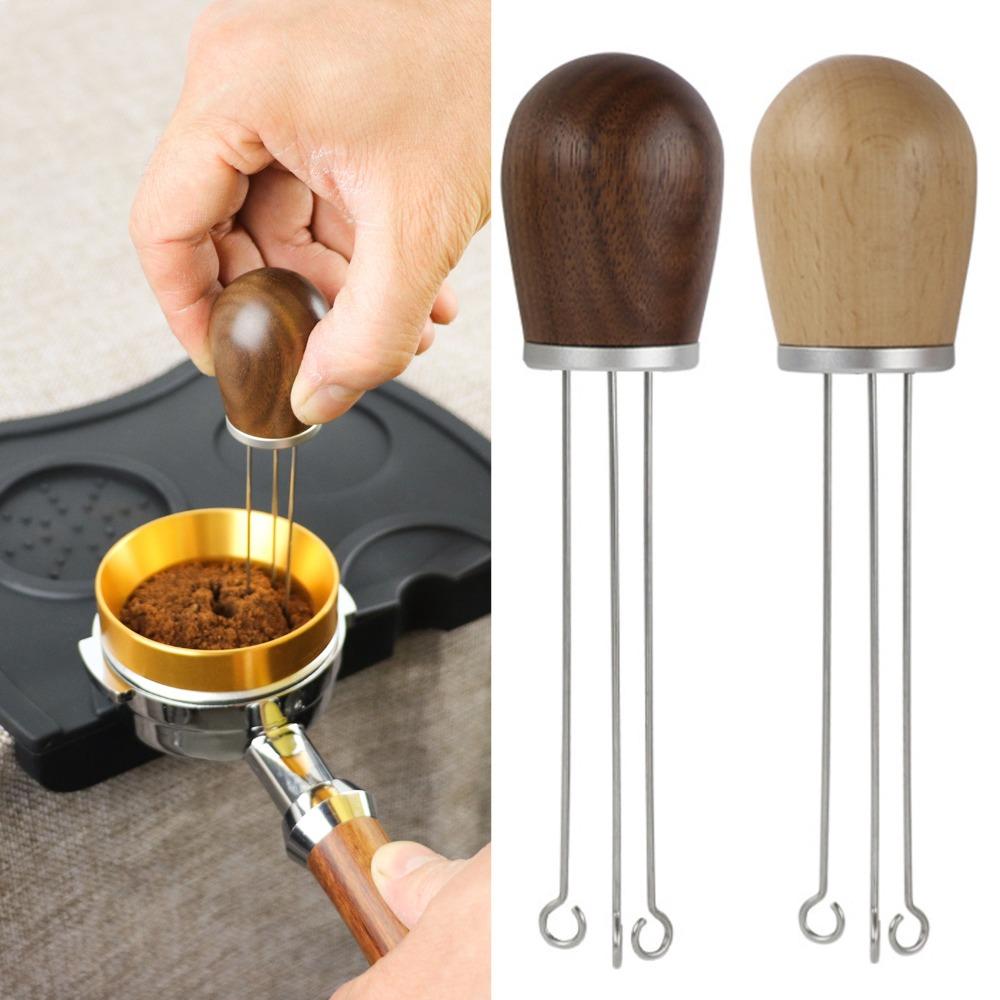 

Wood Handle Coffee Tamper Needle Stainless Steel Coffee Cloth Powder Needle