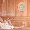 Drop shaped 2 In-1 Wood Thermo Hygrometer Thermometer Hygrometer Steam Room Sauna Room Accessories