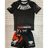 2026 New Muay Thai Themed Training Set, Summer Breathable Quick-Drying Boxing Sportswear, T-shirt + Shorts, 2-Piece Fitness Set