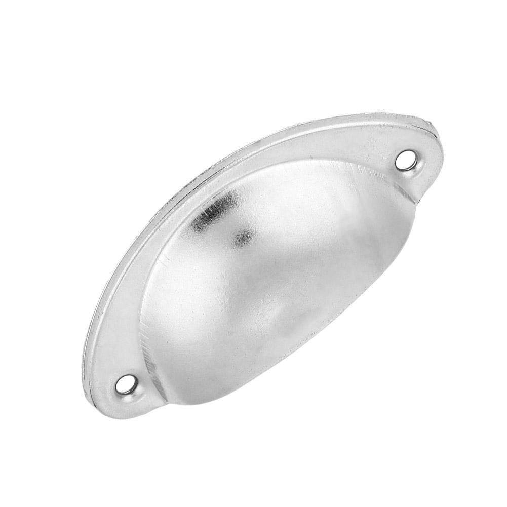 Metal Drawer Cabinet Furniture Knob Antique Shell Pull Handle Handware Fitting (Silver)