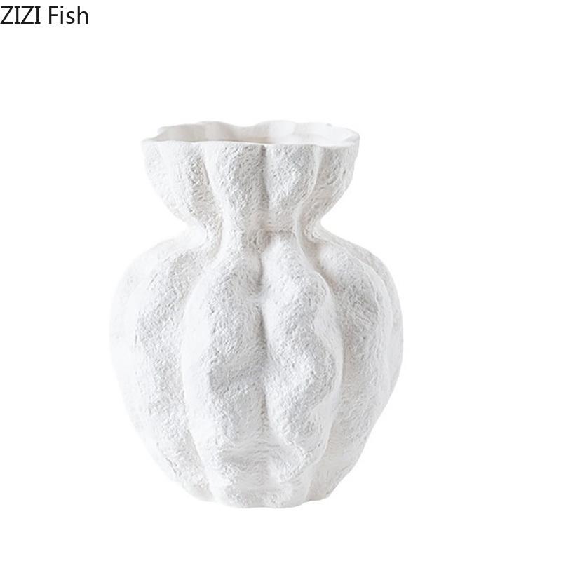 Flower Bud Ceramic Vase Desk Decoration Floral Arrangement Artificial Flowers Decorative Floral Vases Room Aesthetic Decor