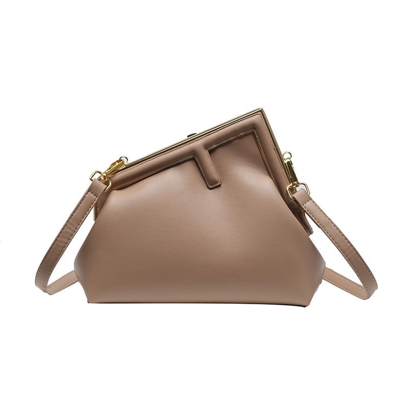 Bag 2025 New European and American Fashion Retro Texture Ins Internet Celebrity Women Shoulder Crossbody Triangular Small Square Bag Pu