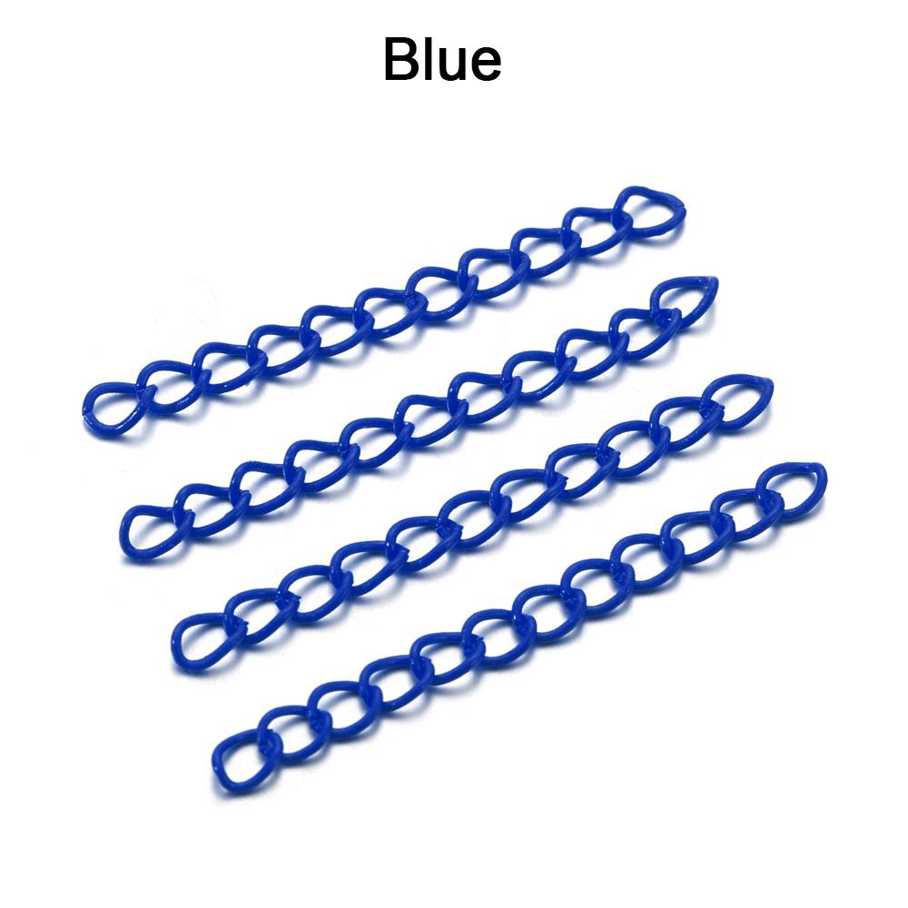30Pcs/Lot 50mm Colourful Necklace Extension Chain Bulk Bracelet Extended Chains Tail Extender for DIY Jewelry Making Supplies