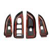 For Dodge Hornet  2024 Car Window Lifting Switch Panel Cover Trim Interior Accessories ABS Carbon Fiber