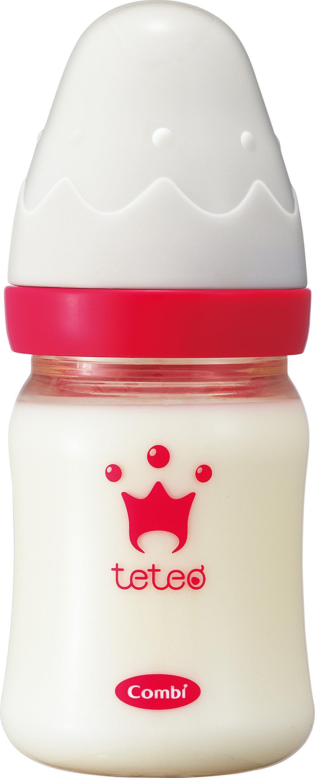 

Combi Teteo Nursing Model, Plastic (PPSU) Baby Bottle, 160ml, with Small Nipple, Suitable for Ages 0-1.5 Months, with 4-Level Flow Control