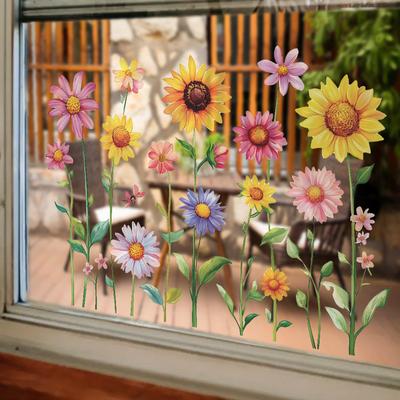 Gemalte Blumen Schlafzimmer Wohnzimmer Zuhause Wandhintergrund Landschaftsgestaltung Dekoration Wandaufkleber