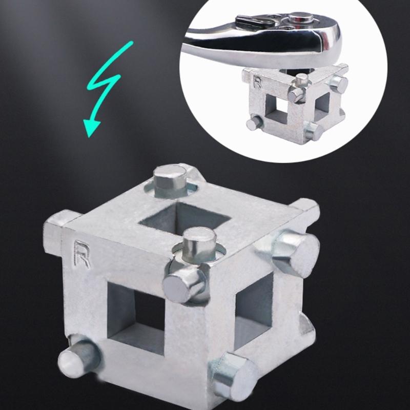 Heavy Duty Professional Ratcheting Brake Caliper Tool For Car Motorcycle Disc Brake Systems High Strength Metal Material