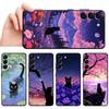 Cartoon Night Sky Cat Funda Phone Cover Case for Xiaomi Redmi Note 7 8 11s 12s 14 13 Pro Plus 10S 9S 12 Pro 11 10 9