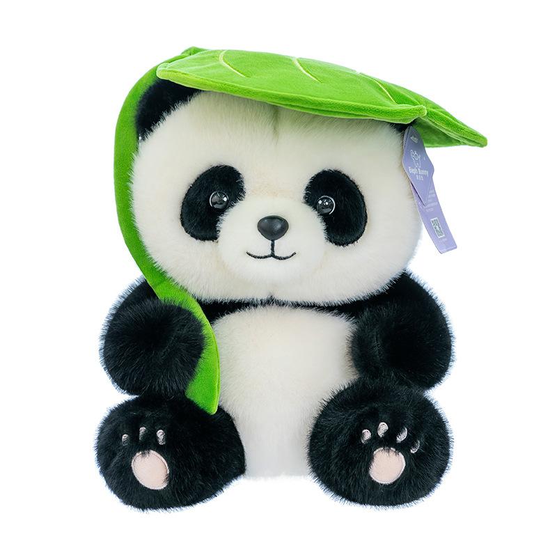 Cute Leaf Panda Plush Toys Zoo Souvenir Event Gifts Home Ornaments Children's Birthday Gifts