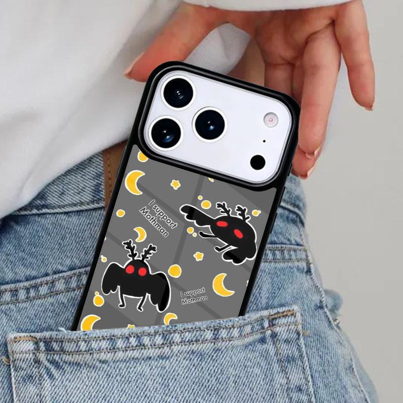 Mothman Night Grey Phone Case for iPhone 17ProMax 12 13 14 15 16e 17 Pro Max Plus Air Cover