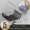 5pcs Clothes Accessories Hanger Cap Ties Belt Underwear Hook No Trace Non-slip Hat Rack Wardrobe Organizer Cap Ties Belt Storage