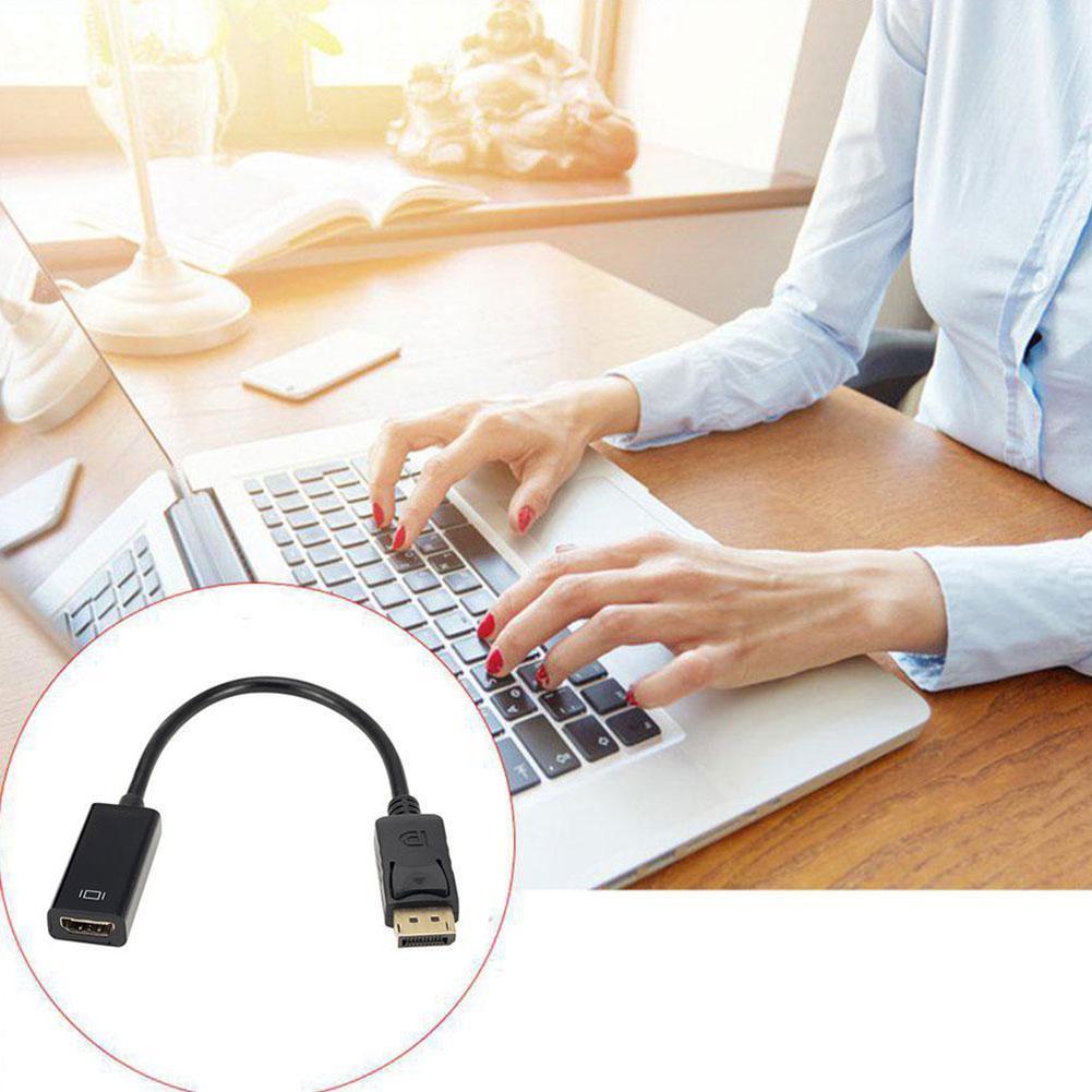 1080P DisplayPort To HDMI-Compatible Adapter Cable Male DP To Female HDMI-Compatible Video Audio Converter For PC Laptop