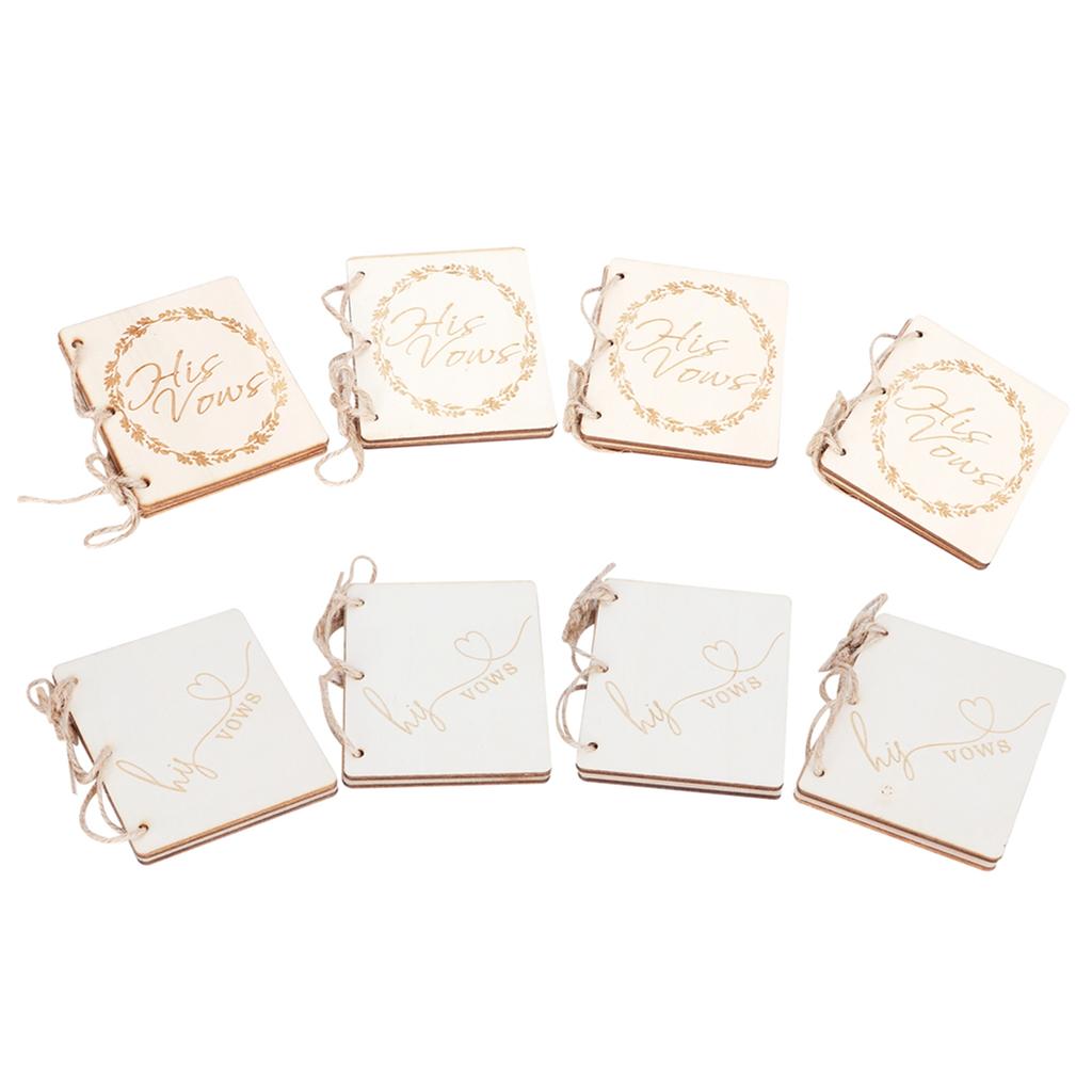 2 Sets Hochzeit Gelübde Bücher Exquisite Geschenk Karte Erklärung Broschüren Requisiten Liefert