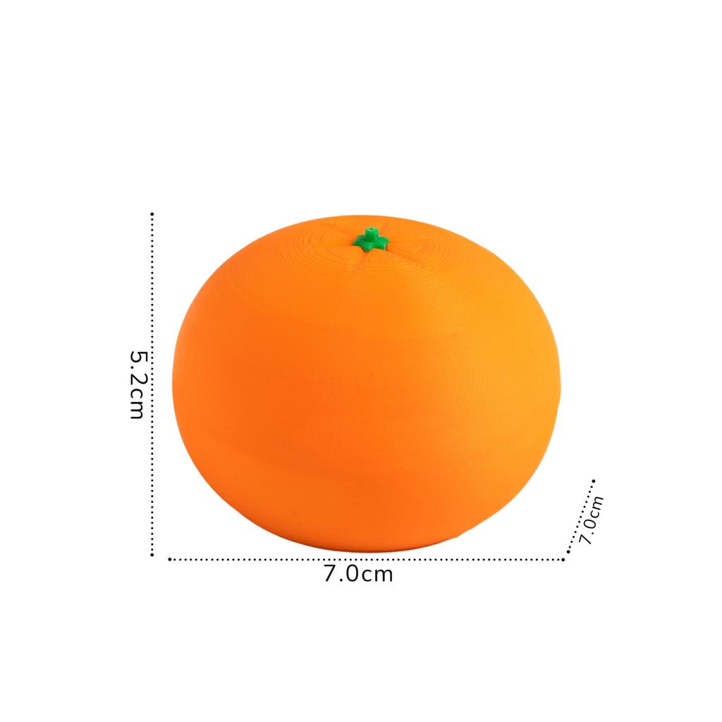 3D Printed Twisty Fidget Citrus With Smooth Rotation Realistic Orange With Sliding Slices Desk Ornament Deformation Ball