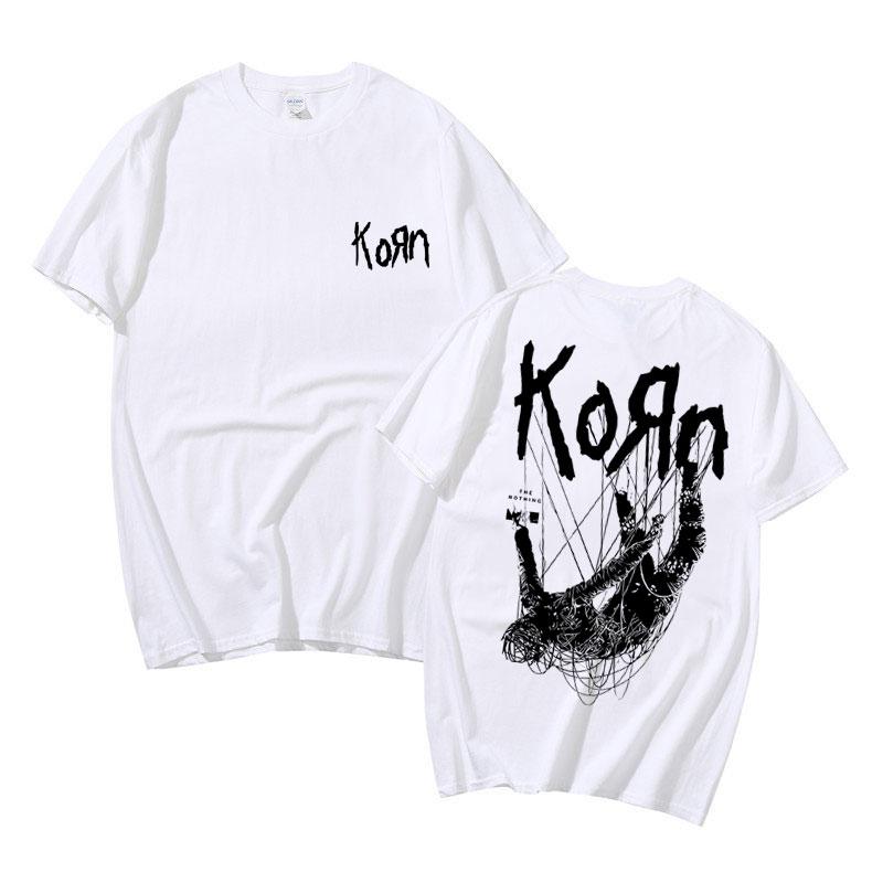 Awesome Singer Rock Band Korn Graphic T-shirt Harajuku Streetwear Men's Novelty Cotton Tshirt Men Short Sleeve Man Casual Tees