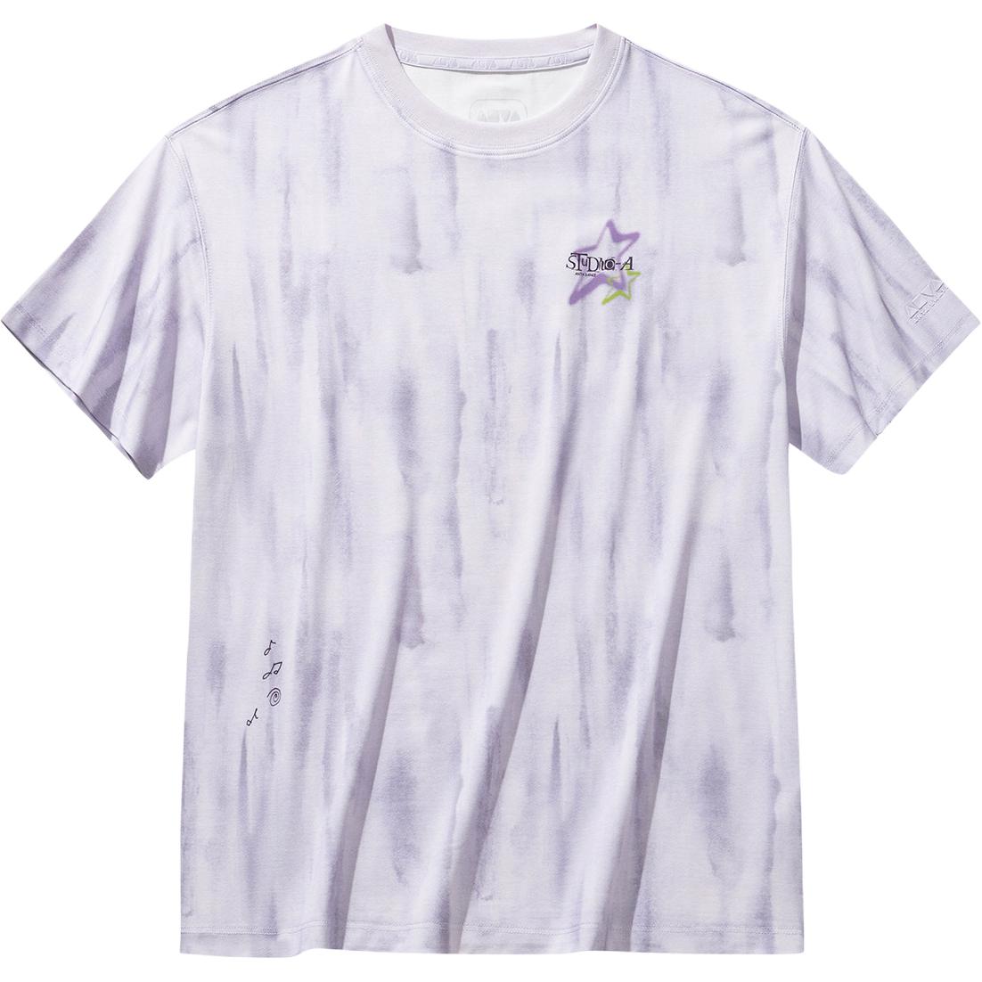 Anta Lifestyle Series Letter Print Casual Simple Short Sleeve T-Shirt Women tops 162628140-2 M