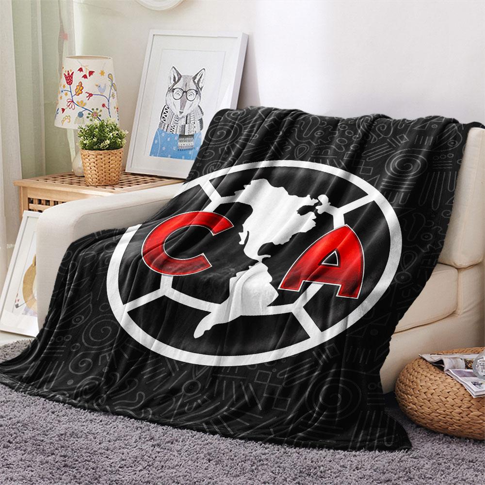 1PC Club America Patterned Flannel Blanket Suitable For All Seasons for Home Decor Warmth and Comfort Gifts Holiday Present