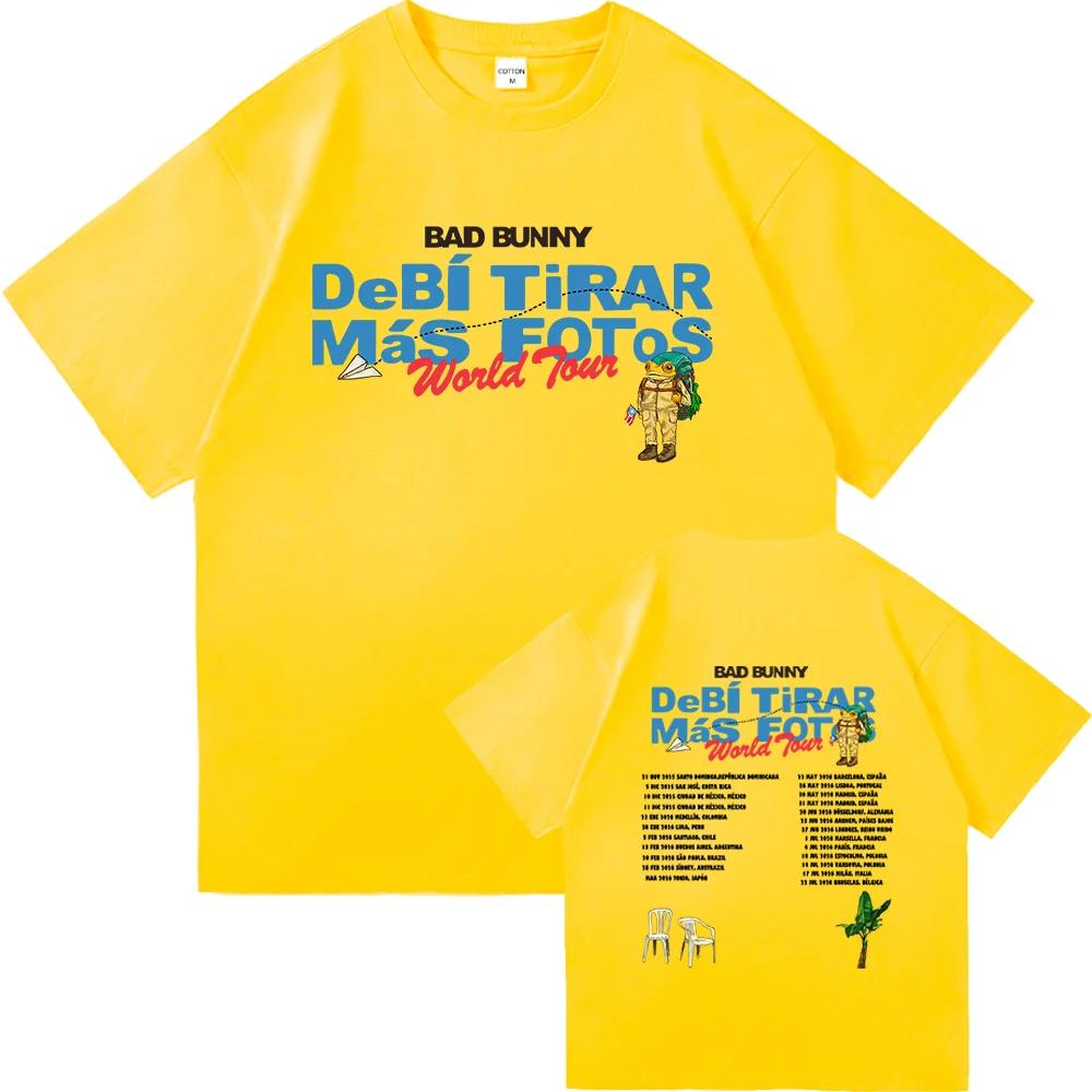 Bad Bunny DTMF World Tour 2025 T-shirt Damkläder Vintage Harajuku Högkvalitativa Kläder T-shirts för Fans Gåva