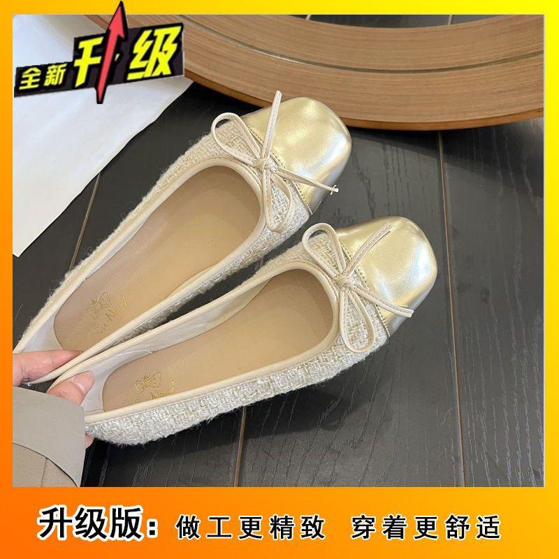Sweet Square Head Flat Bottom Lazy Single Shoes 2025 Spring New Korean Version Xiaoxiangfeng Temperament Versatile Soft Sole Single Shoes Women