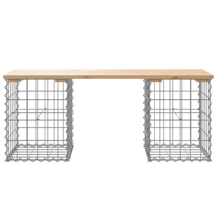VidaXL Banc de jardin design de gabion 103x31x42 cm bois massif de pin 834329