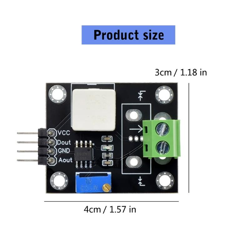 Precise Current Detection Module 0A 2A Capacity Analog Output WCS2702 Sensing For Electronics Projects 3V 5.5V