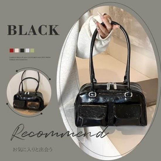 MORGEN SKY Shoulder Bag Womens PU Leather Handbag Double Pocket Square Type Sacoche Stylish Underarm Commuting JK School Carry Plain BAG801