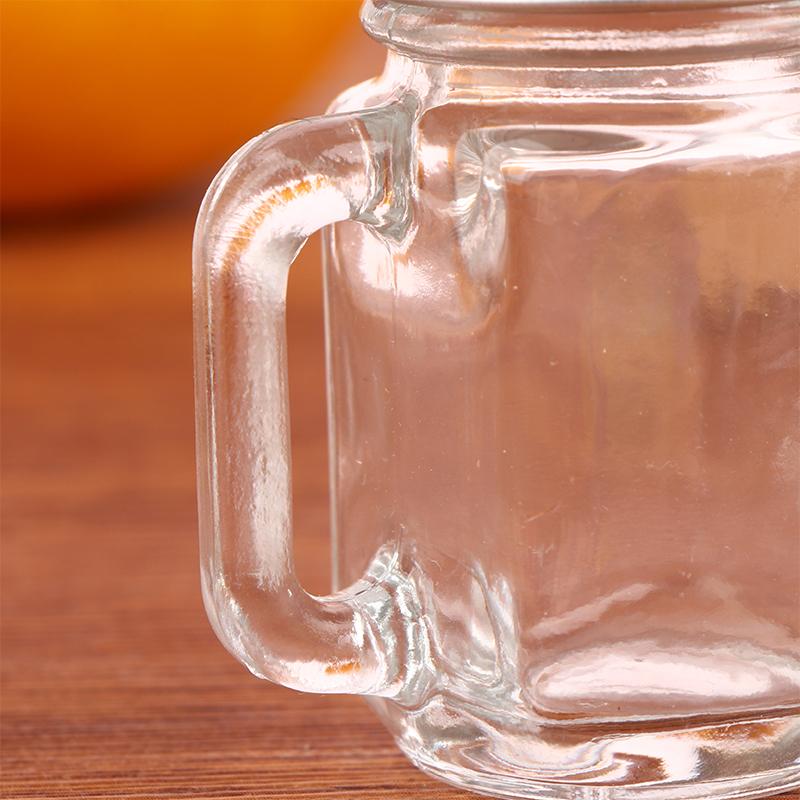 1Pc 40ml Mini Jam Honey Jar Portable Leakproof Coffee Milk Juice Bottle With Lid Home Party Bar Vodka Spirits Shot Glass