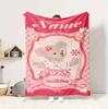 Custom Name Rabbit Dreams Flannel Blanket Throw Blanket Soft Warm Sofa Bed Decor Unique Gift