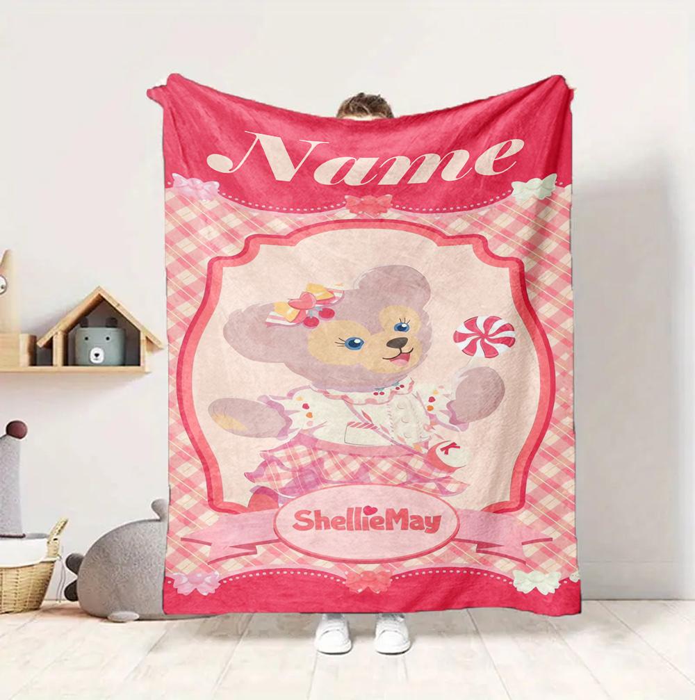 Custom Name Rabbit Dreams Flannel Blanket Throw Blanket Soft Warm Sofa Bed Decor Unique Gift