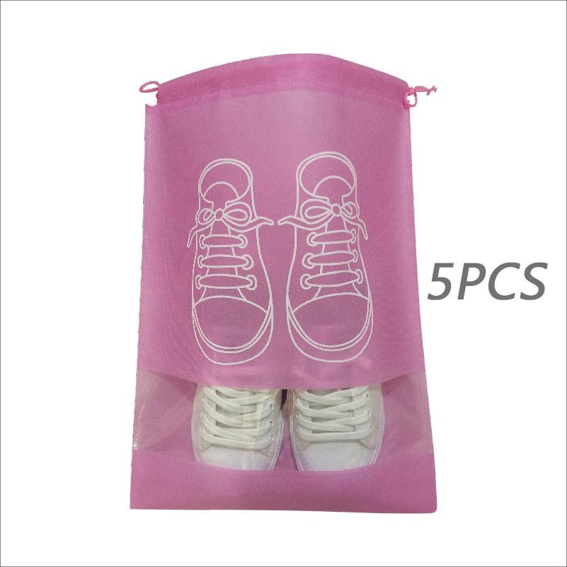

5 шт., сумки для хранения обуви, органайзер для шкафа, нетканая дорожная портативная сумка, водонепроницаемая карманная сумка для одежды, классическая подвесная сумка M 27x36cm-WOMEN