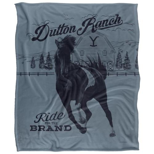 Yellowstone Dutton Ranch Silky Horse Supersoft Blanket