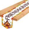 Friendsgiving Table Runner Thanksgiving Table Runner Pumpkin Maple LeavesTurkey Tablecover for Thanksgiving Friendsgiving Party Decorations 73x14inch