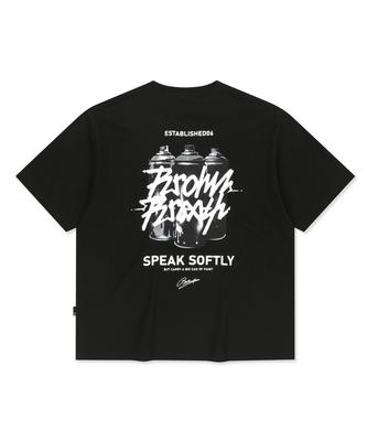 BROWNBREATH Spray Crush Tag Tee - Black