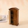 Miniature Antique Wooden Wardrobe For 1/12 Scale Dollhouses Accessories Double Door Cabinet Bedroom Scene Display Props