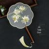 Double-Sided Embroidery Silk Fan: Classical Court Hanfu & Cheongsam Accessory