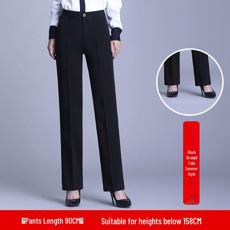 

Women s High-Waist Black Velvet Tapered Dress Pants for Autumn/Winter - Professional, Loose, Commuting Style XS/25 (under 85 lbs)