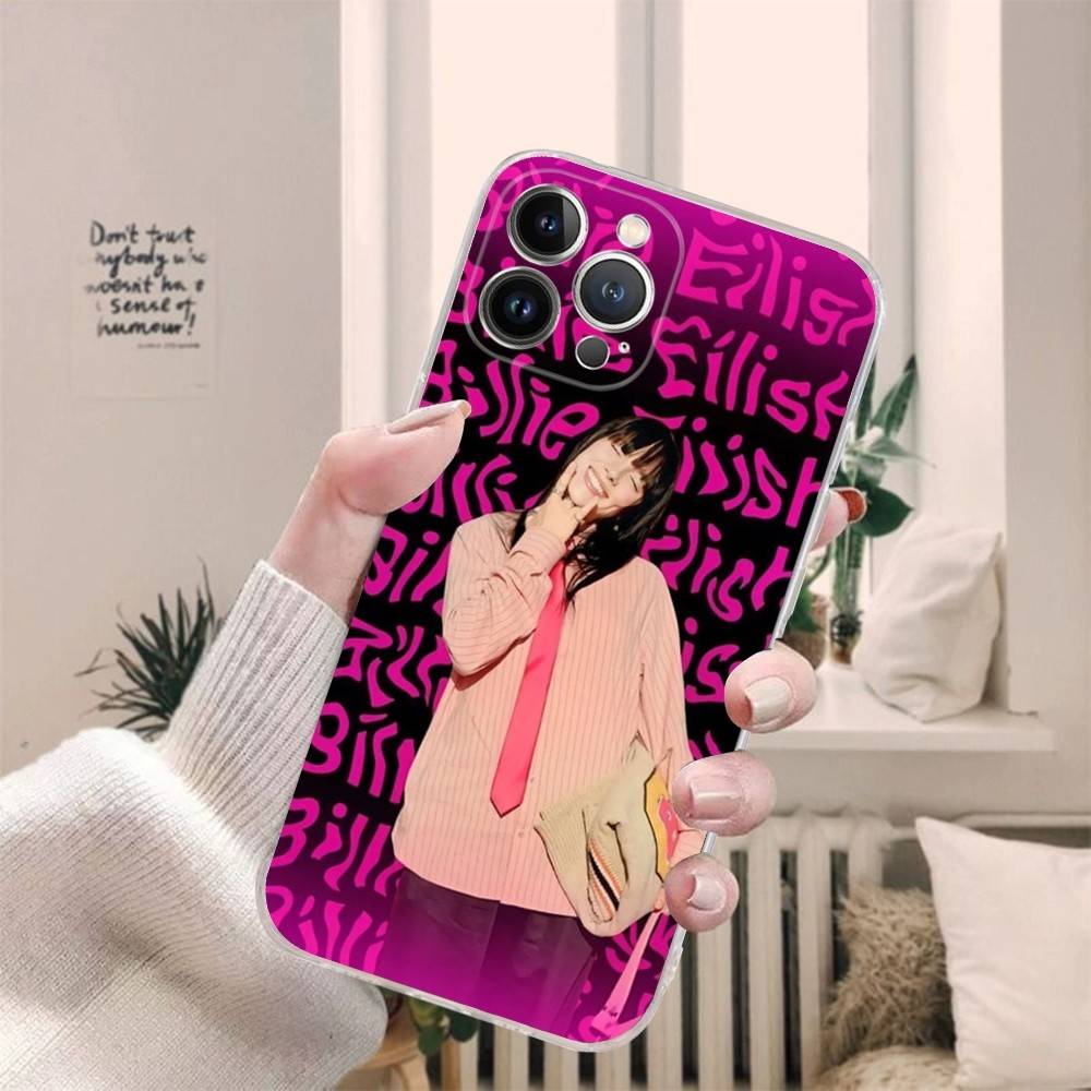 Hot Singer B-Billie EilishS For IPhone 17 16 15 14 13 12 Mini 11 Pro Max Transparent Case