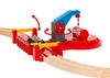 BRIO WORLD Rescue Team Set 36025 [44 Pieces] for Ages 3 and Up (Electric Train Toy with Wooden Tracks) Red, Green, Blue, and Yellow