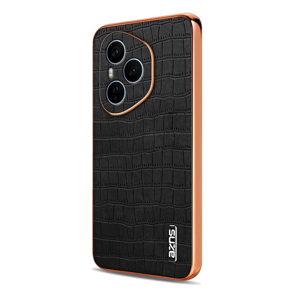 AZNS For Honor 400 Pro 5G (Global) Case Electroplating Crocodile Texture PU+TPU Phone Cover