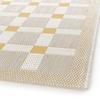 Tapis extérieur intérieur damier moderne jaune et beige 160x230