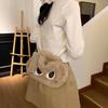 2025 Furry Handbag for Students - Cute Girl's Plush Crossbody with Big Eyes